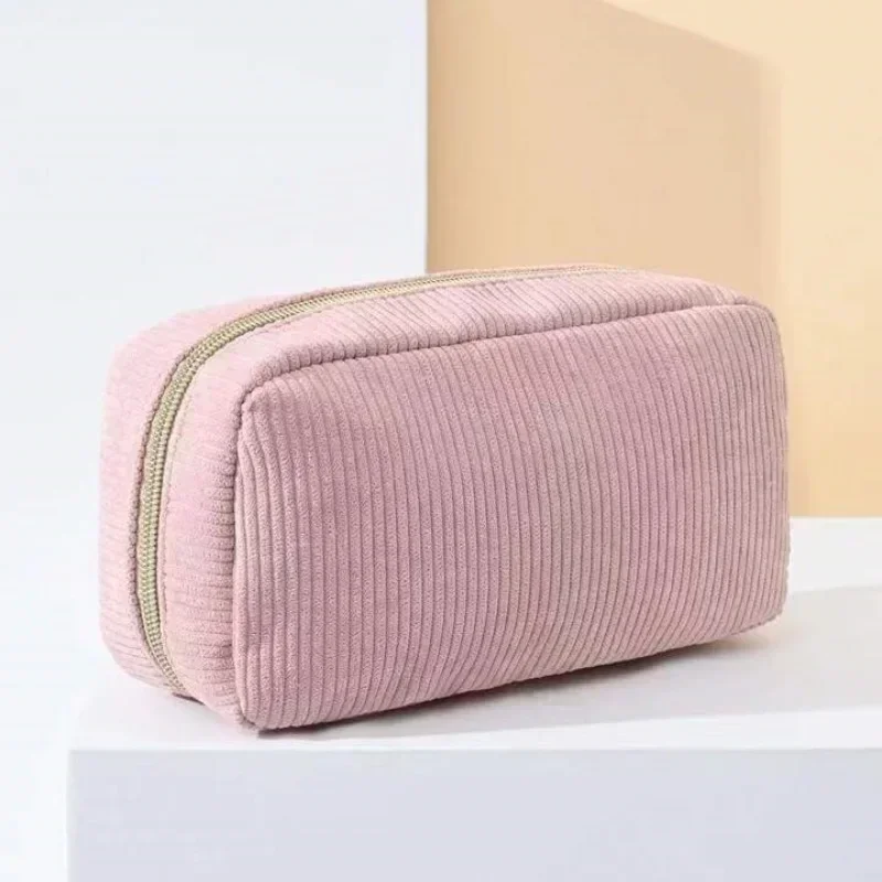 Corduroy Pencil Case Large Capacity Pencil Cases Stationery Solid Color Trousse Kawaii Kalemlik School Supplies Pencil Pouch - 2