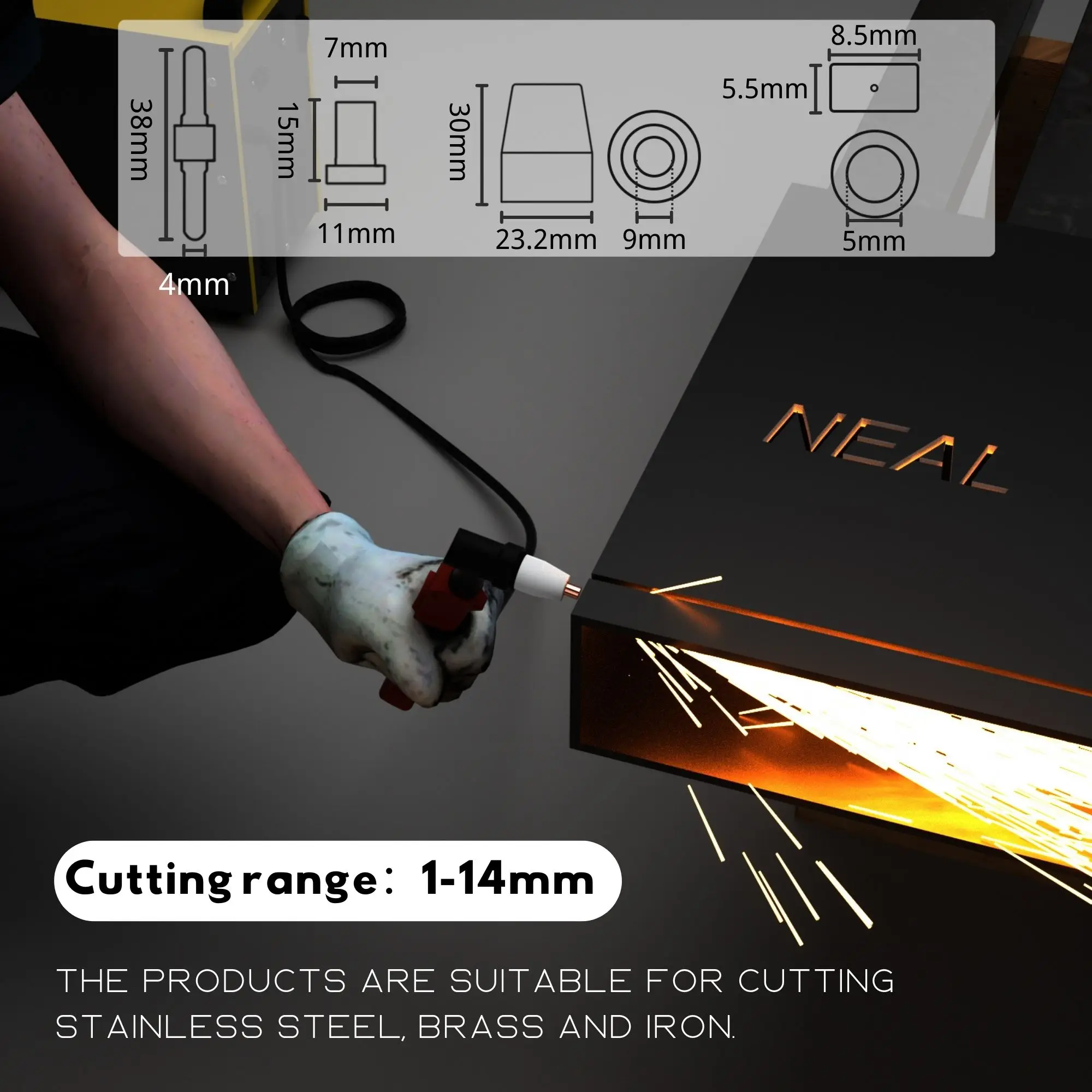 CONGNI WSD60 HF Plasma Torch,Pilot Arc Plasma Cutter Torch