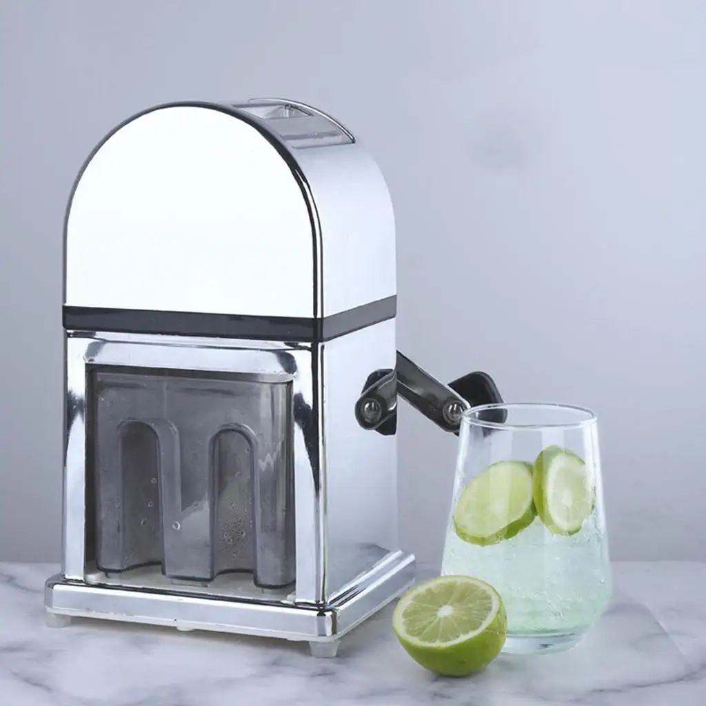 Portable Manual Ice Shaver Block Shaving Machine Crusher Snow Cone Maker