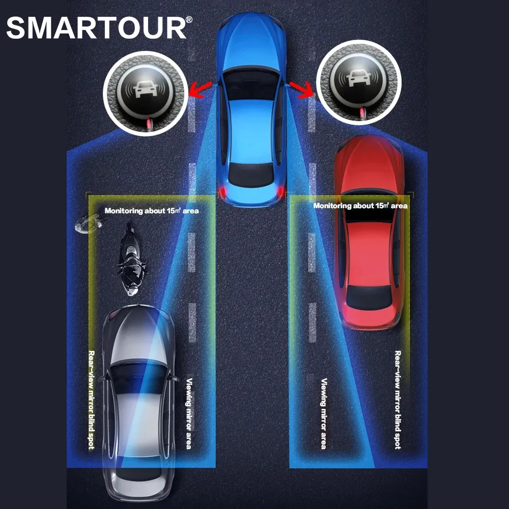 blind spot monitoring assist Car BSD BSM Blind Spot Radar Detection System microwave sensor change lane driving assistance Reversing radar sensor blind spot
