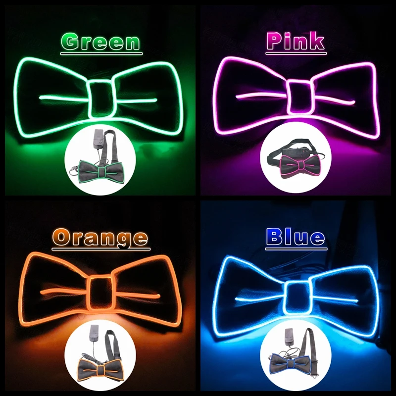 LINLIN Light Up Suspenders, Man LED Luminous Suspenders Adjustable