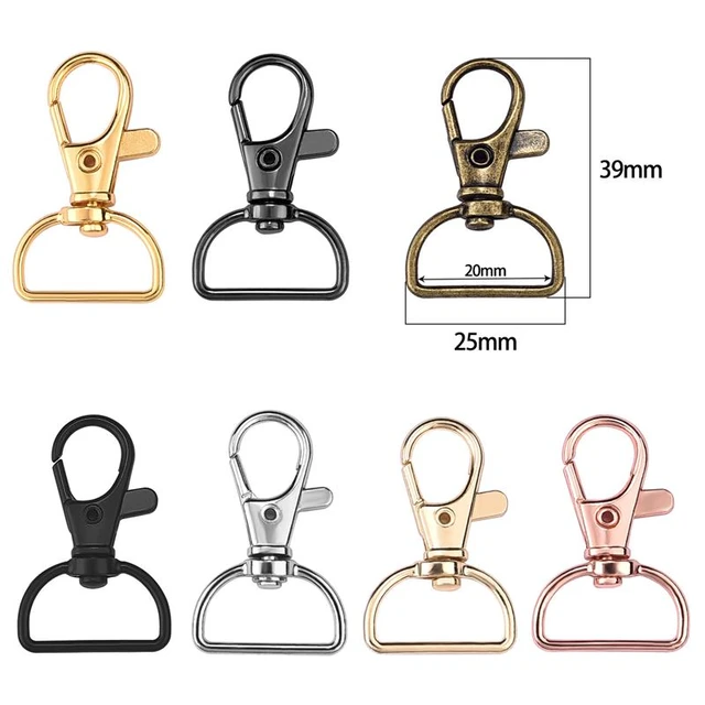 50 Pcs D-snap Hook Keychain Zinc Alloy Key Chain Hooks Rotary Key