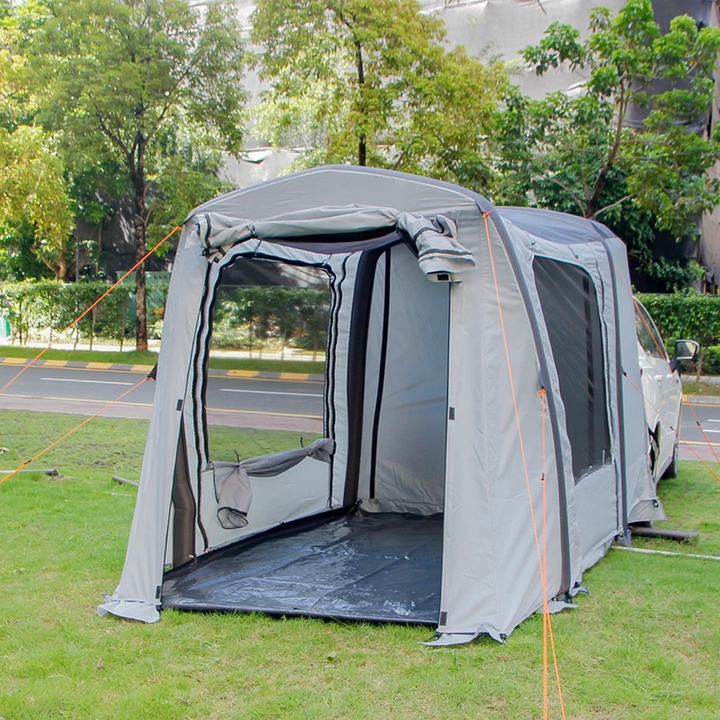 Inflatable Car Rear Tent Outdoor Camping Tunnel Yurt Family Self-driving  Tourist BBQ 210D Oxford Waterproof Large Space Pergola
