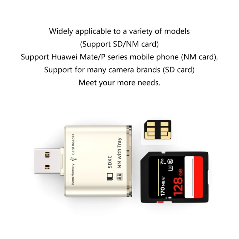 편리한 USB2.0/USB3.0 NM 카드 리더기 플러그 앤 사용, 안정적인 성능