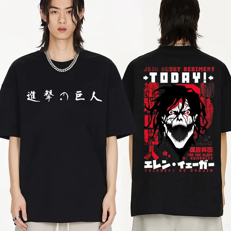 

Japanese Anime Attack on Titan T Shirt Manga Levi Ackerman Shingeki No Kyojin T-shirt Men Women Short Sleeve T-shirts Streetwear