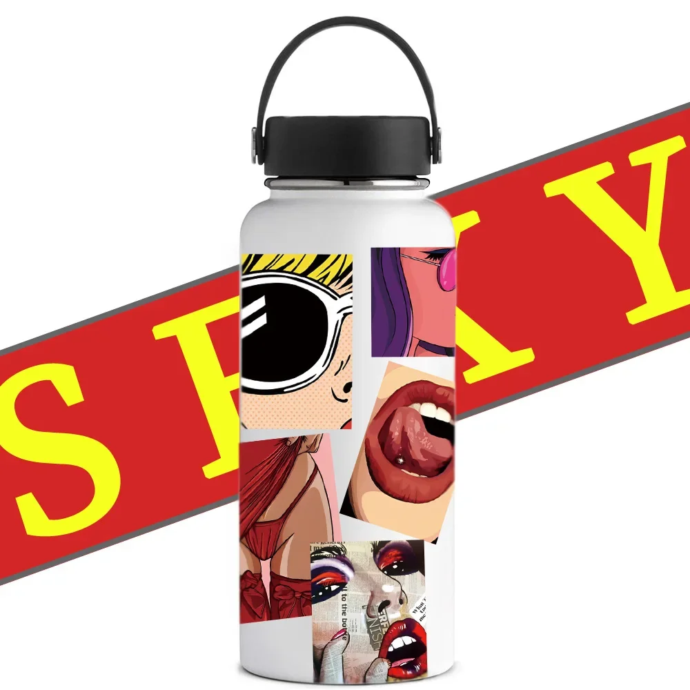 유럽 및 미국 스타일 섹시 유혹 스티커 50개, 여행가방, 벽, 휴대폰, 뷰티 그래피티, 예쁜 소녀 믹스 스타일 스티커