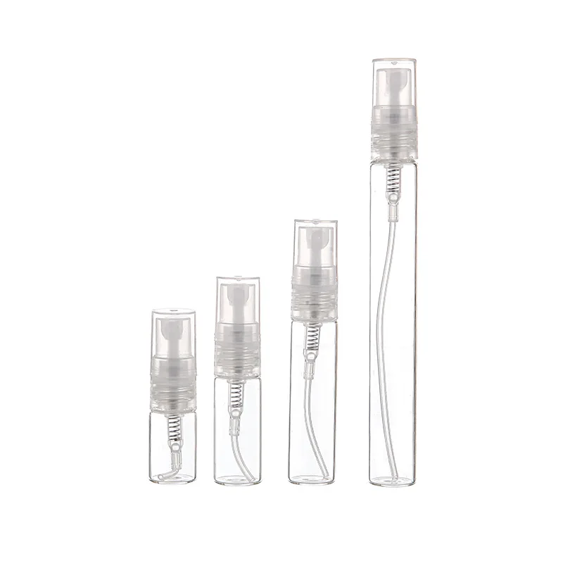Mini Perfume Bottle 2ML 3ML 5ML 10ML Clear Mini Perfume Glass Bottle Empty Cosmetics Bottle Sample Test Tube Thin Glass Vials Amber