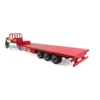 Metal 3Axle RC Trailer CNC Heavy Assembled Model for 1/14 Tamiyaya RC Tractor Truck Electric Wireless Military Vehicle TH19954 4