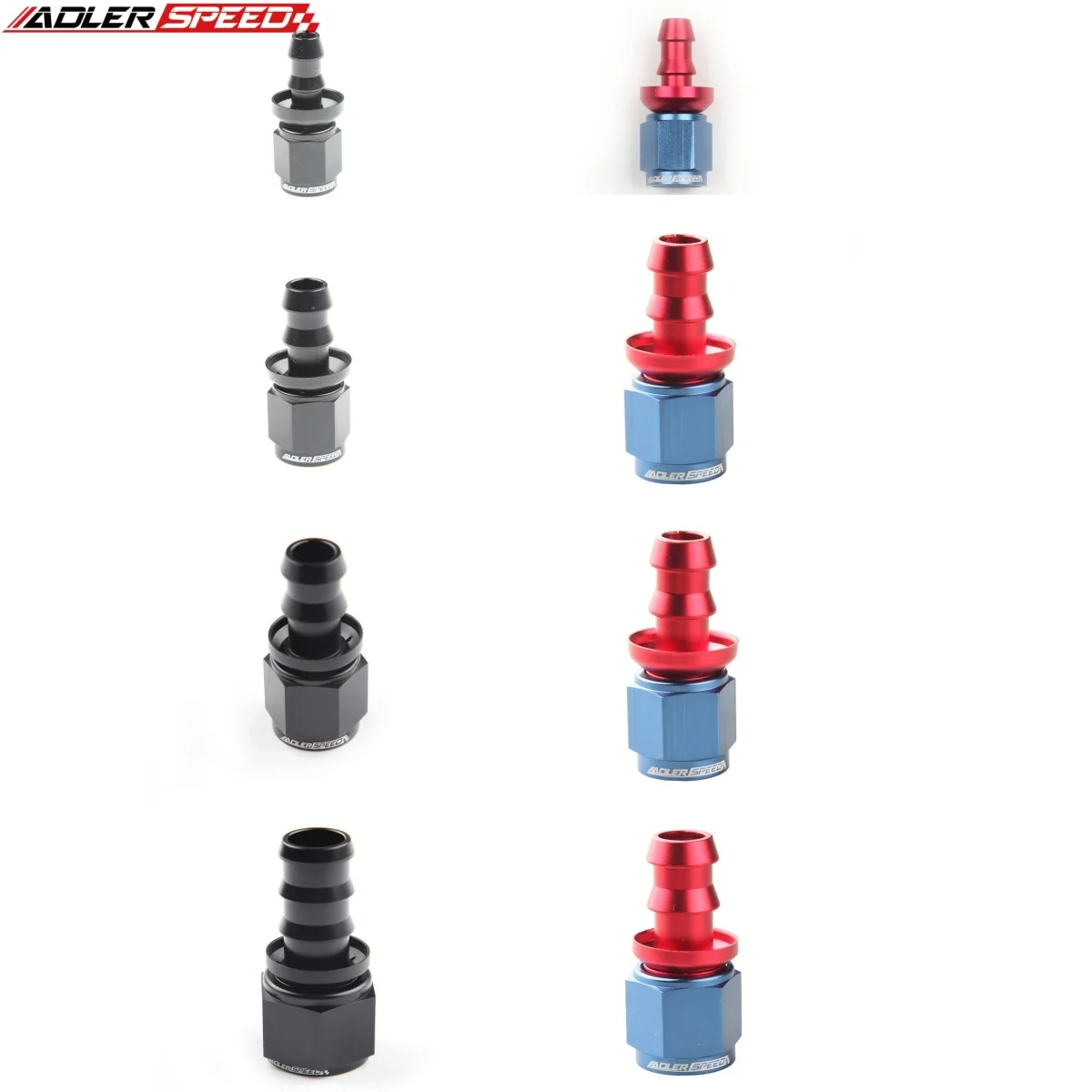 ADLERSPEED AN4/AN6/AN8/AN10/AN12/AN16 스트레이트 여성형 스위블 푸시 락 호스 엔드 피팅 오일 연료 호스 엔드 어댑터 키트