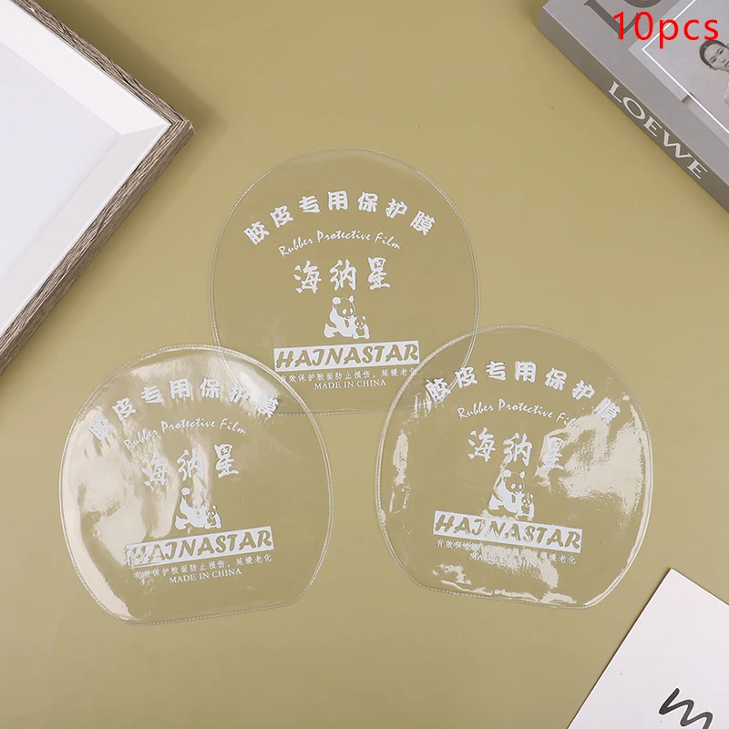 10Pcs Ping Pong Racket Protector Covers Transparent Table Tennis Rubber Sheet Protection Film For Ping Pong Racket 16cmX16cm