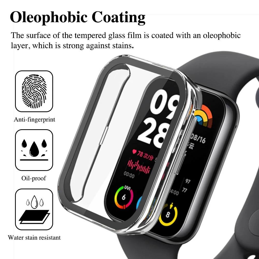 Xiaomi Mi Band 8 Pro Protective Case and Glass