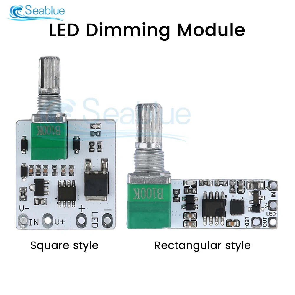 DC6-24V LED Mini Dimmer Constant Voltage Light Bar Microscope Live Fill Light Small Desk Lamp Knob Potentiometer Stepless Module led dimmer switch,led dimmer controller,lamp dimmer