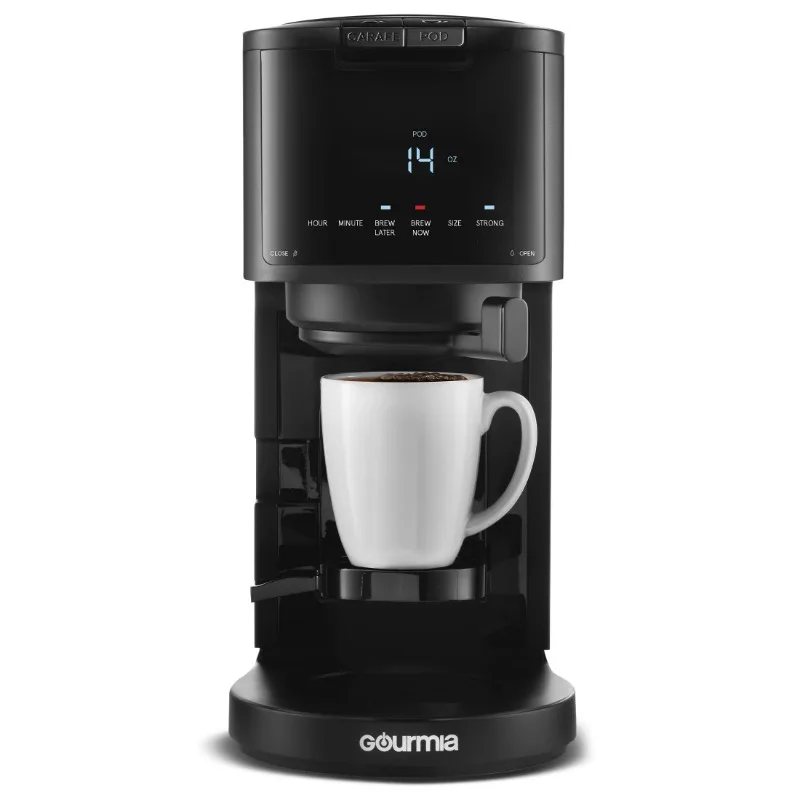 Gourmia 5 Cup Programmable Drip Coffee Maker with Brew Later Black