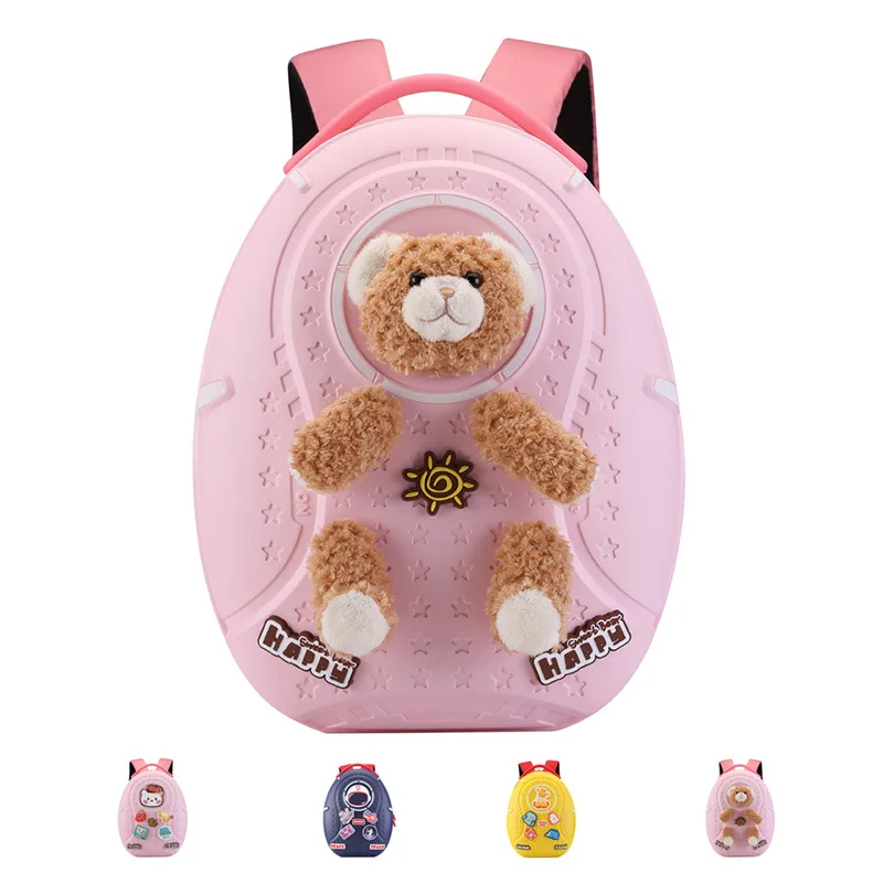 

38cm Ctue Kawaii Bear Elephant Rabbit Cartoon Fluffy Plush Backpack Bag Plush Stuffed Toys Cuddly Schoolbag For Kids Girl Gift