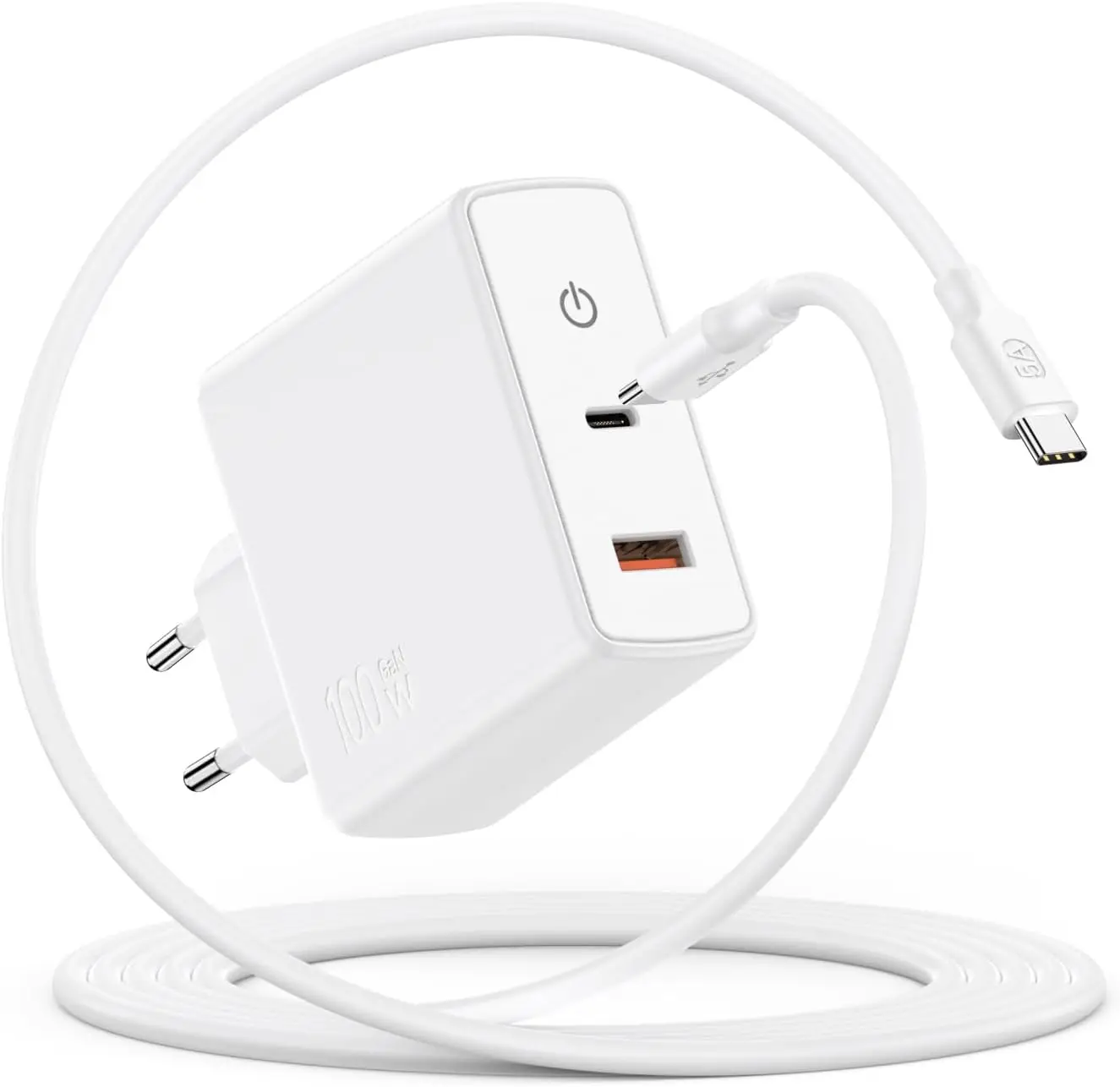 High-Power GaN Charger with PPS PD USB A+C Fast Charging Capability