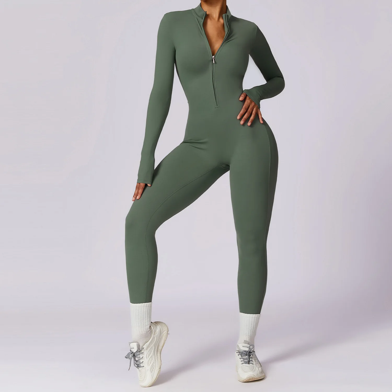 

Bodysuit Women's One-piece Yoga Pants Short/Long-sleeved Warm ski Overalls Outerwear High Elastic Cycling Bodybuilding Bodysuit