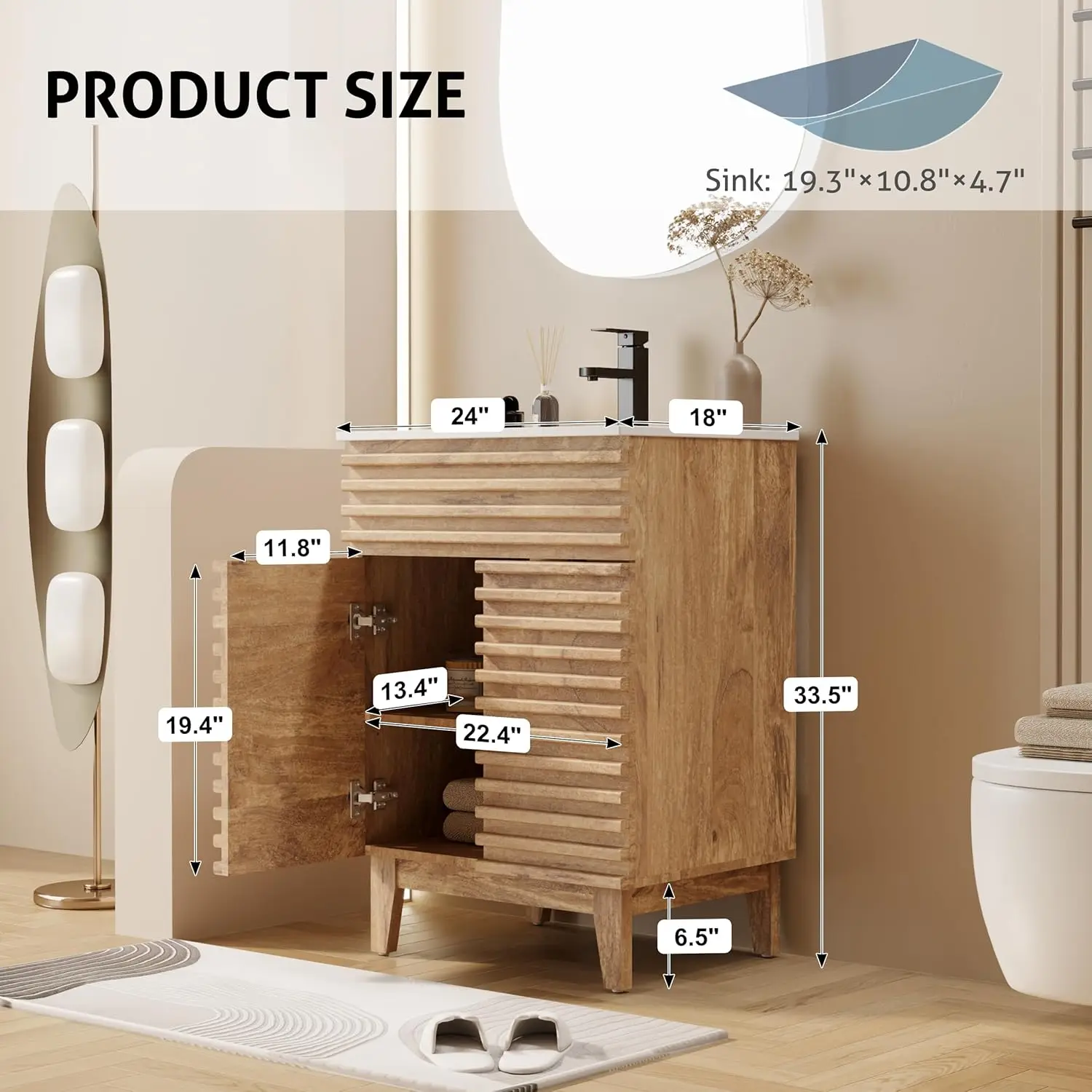 24" Mid-Century Vanity 2