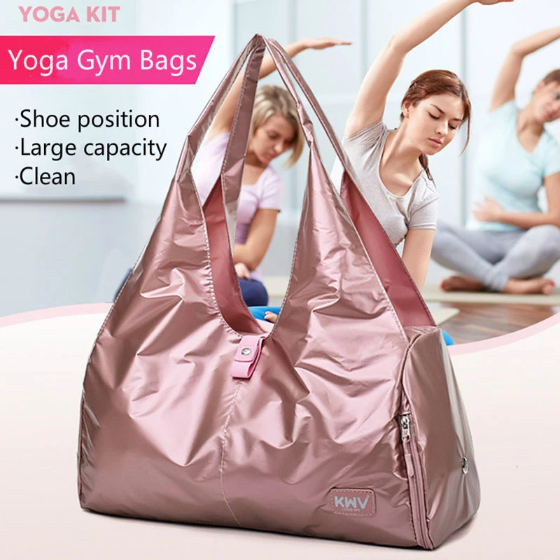 Verkeersopstopping bezig Aan het water Yoga Mat Bag Pearlescent Fitness Gym Bags Sac De Sport For Women Men  Glitter sack Training Gym Mummy Sports Tas Silver Sporttas|Gym Bags| -  AliExpress