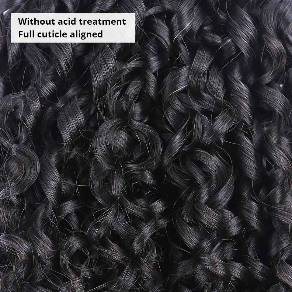 14-24Inches Pixie Bouncy Afro Kinky Curly Human Hair 3/4 Bundles Deal 100% Virgin Raw Hair Extension Double Drawn Wholesale 15A 5