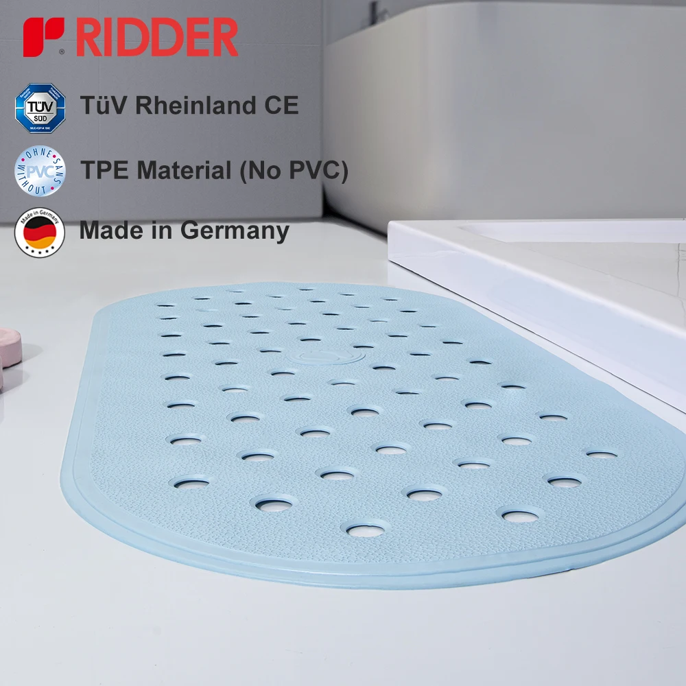 

RIDDER on-slip Bath Mat Large Porous TPE,Bathroom Corner Shower Mat Thicken Environmental rubber is more suitable for children.