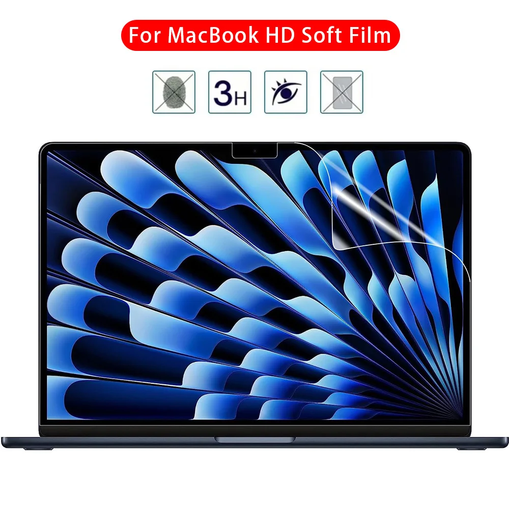 Screen Protector For MacBook Air 13.6 M4 Chip A3240 A3113 A2681 Air 13.3 A2179 A2337 A1932 A1369 A1466 Pro 13.3" M1 HD Soft Film