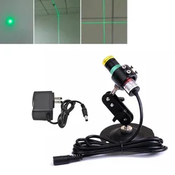 Adjustable 520nm 50mw Green Dot/Line/Cross Laser Diode Module w/Adapter 1865