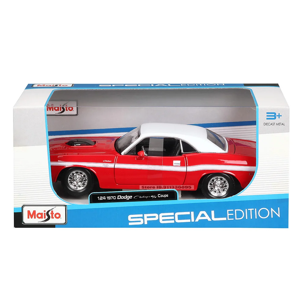 1970 Dodge Challenger R/T 1/24レッド絶版品 Amazon.com: 1970 Dodge Challenger R/T Coupe Red with White