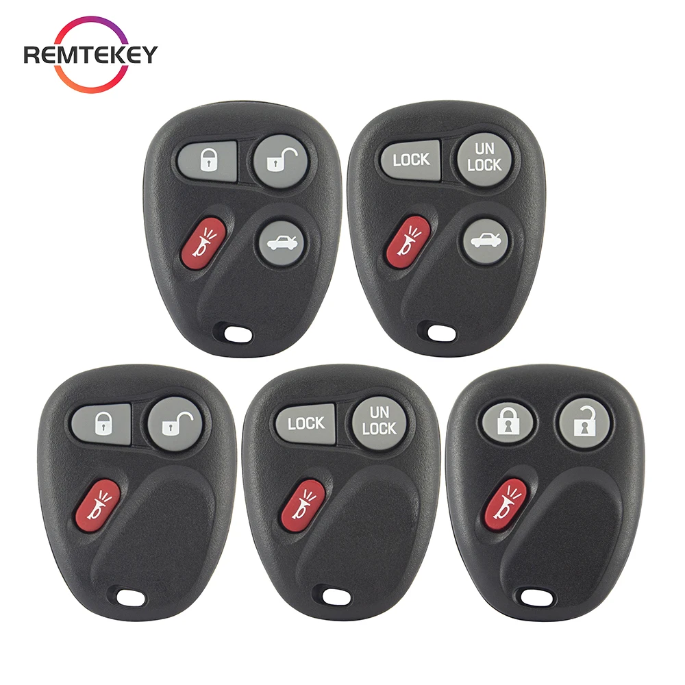 REMTEKEY Smart Remote Control Key Shell Case No Chip 3/4 Buttons for  Buick Hummer H3 GMC For Chevrolet Colorado Isuzu