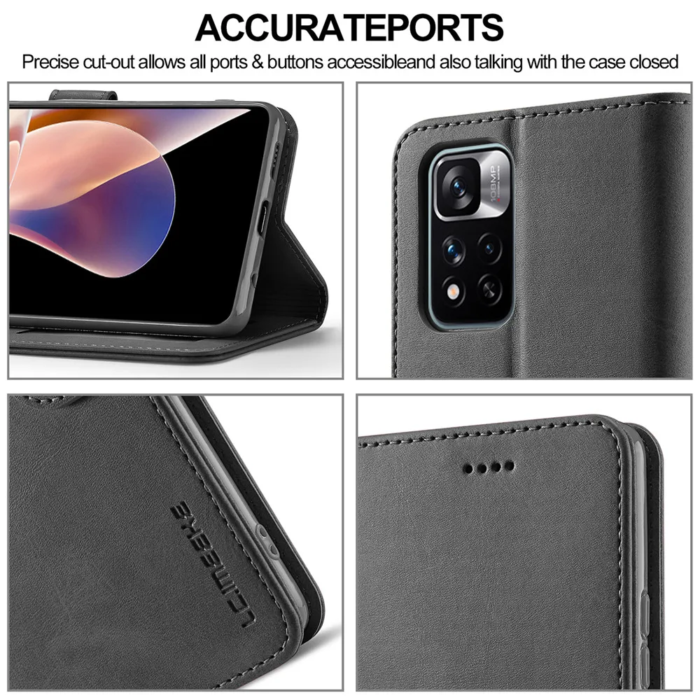 Θήκη για Redmi Note 11 Pro 5G Δερμάτινη θήκη με αναδιπλούμενο κάλυμμα για Redmi Note 4, 5, 7, 8, 9, 10, Pro 9S, 10S, 11S, Θήκη τηλεφώνου για Redmi 9T, 9A_voghion.com