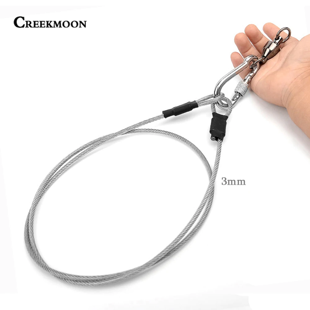 

Толстая стальная проволочная троса с защелками, рыболовный замок для крупных живых рыб, пряжка для ремня, контроллер плавучести, аксессуары для рыболовных снастей