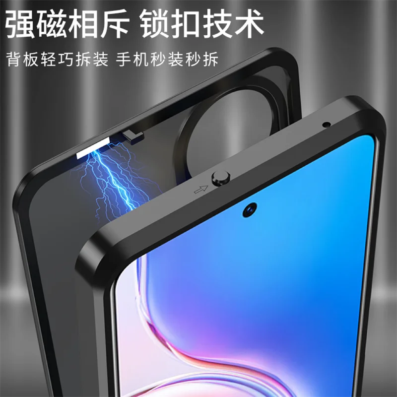 Oneplus Nord CE 3 Lite CPH2467 CPH2465 Case Metal Bumper with Clear Glass Hard Cover Phone Case for Oneplus Nord CE3 Lite 5G