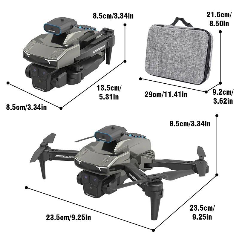 2024 H3 Rc 미니 드론, 브러시리스 드론, 카메라 장착, Hd 광학 흐름, 장애물 회피, 와이파이 Fpv 팔로우 쿼드콥터 헬리콥터