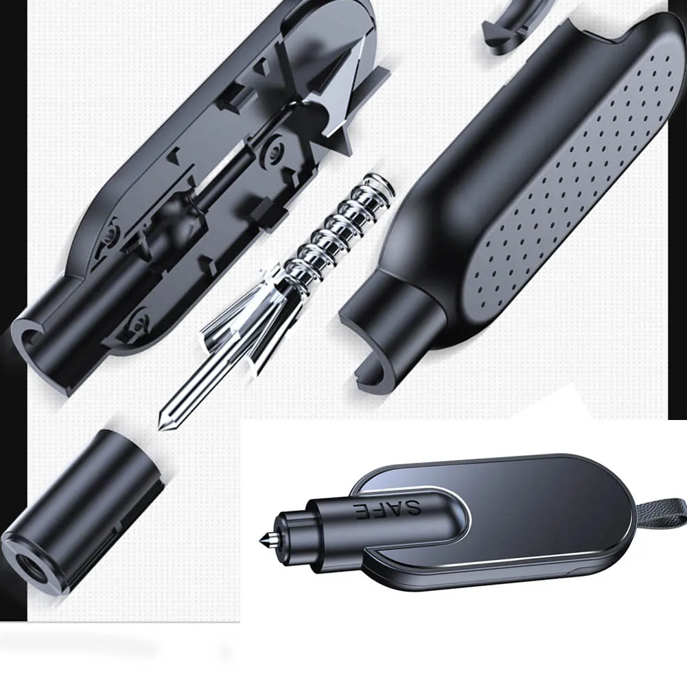 Car Safety Hammer Safety Hammer Window Breaker Seatbelt Cutter Tool Mini Car Multifunctional Safety Hammer Car Emergency Glass Window Breaker Seat Belt Cutter Life Saving Escape Car Emergency Tool