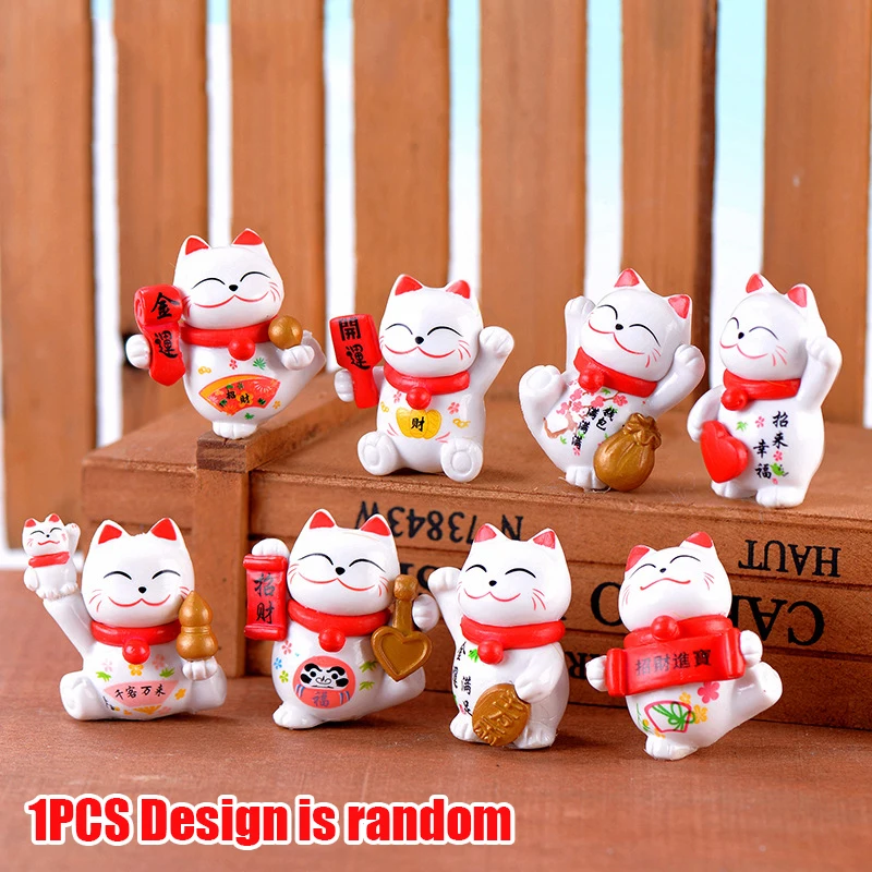 

Mini Maneki Neko Decoration Home Decor Kawaii Lucky Cat Ornaments Creative Toy For Sculpture Statue Decor Car Ornament