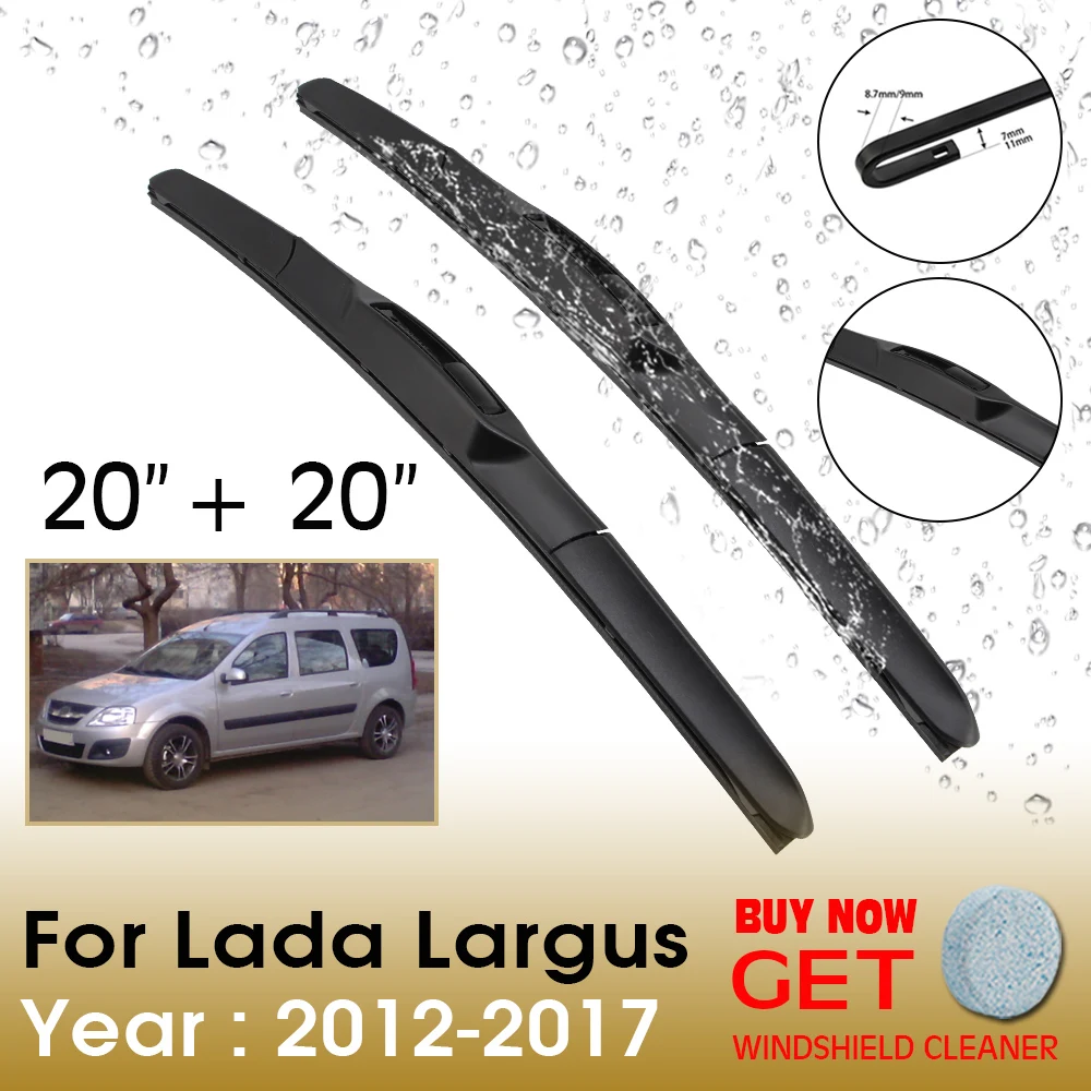 

Car Wiper Blade For Lada Largus 20"+20" 2012-2017 Front Window Washer Windscreen Windshield Wipers Blades Accessories