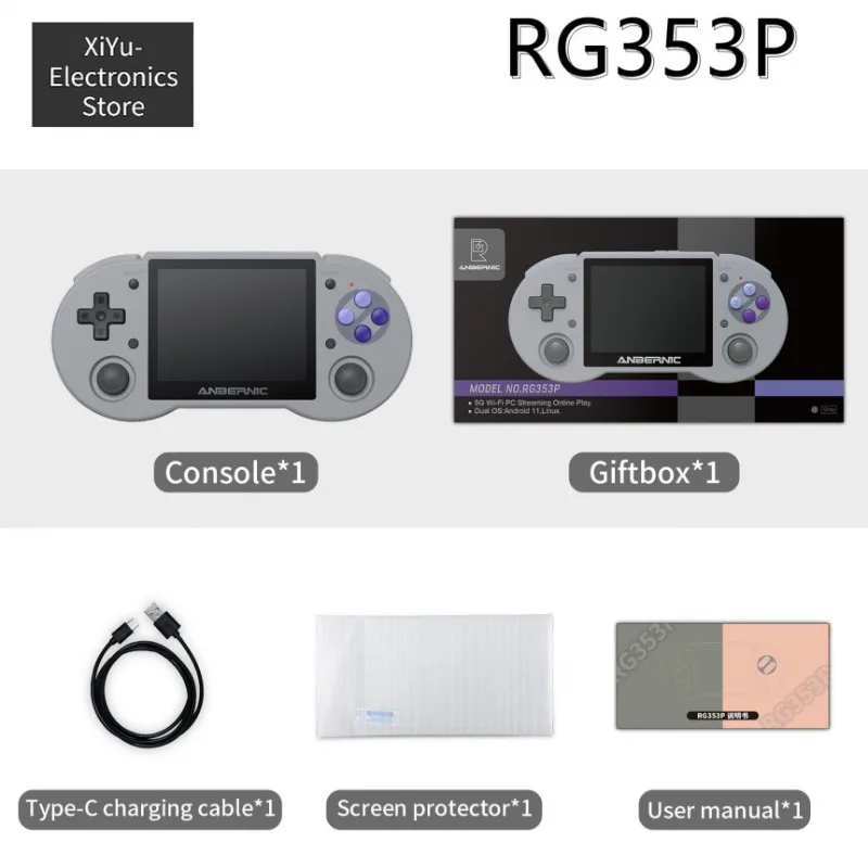 

RG353P Game Console Open-source Retro Portable Android System Handheld Gaming Consoles PS2 Open-source 2023 New for Gift Boy