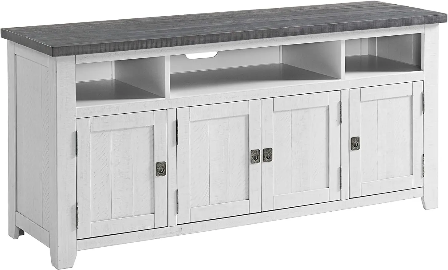 

Martin Svensson Home Foundry 65" TV Stand, White Stain with Grey Top
