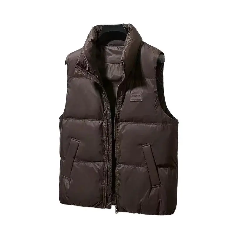 New Thickened Warm Men's Down Vest Male Windproof High Quality Autumn Winter Outdoor Sleeveless Waistcoat Down Vest Coats