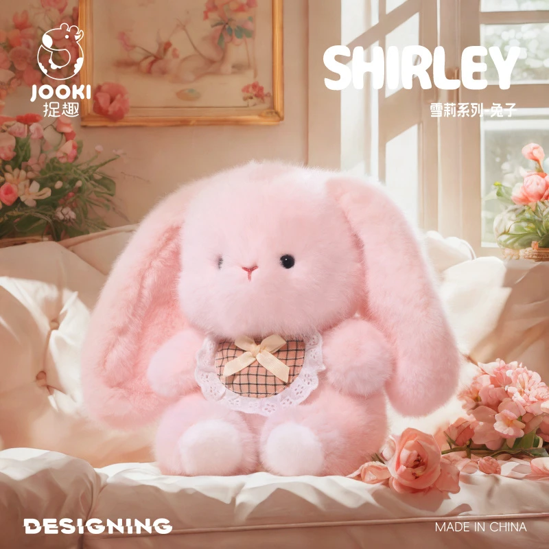 Cute Pink Bunny Plush Toy Stuffed Animal Rabbit Soft Sleep Pillow for Baby Girl Birthday Or Back to School Cartoon Theme Gift