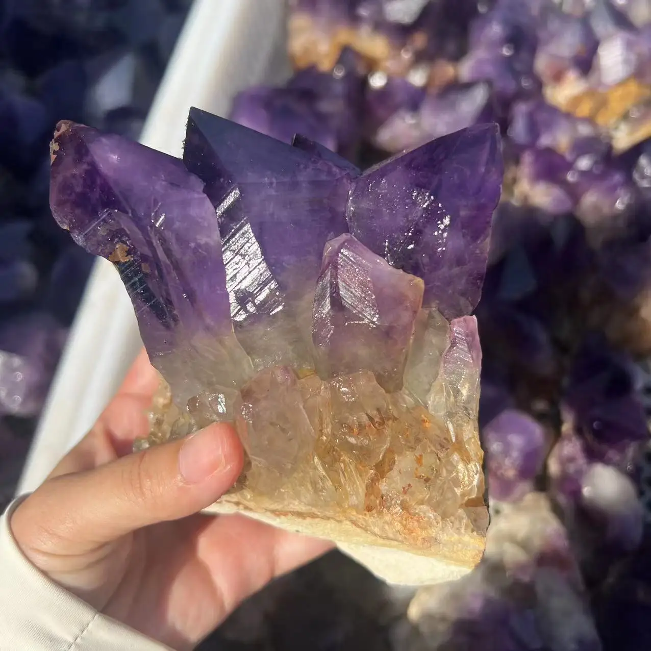 Huge Natural Uruguay Amethyst Large Hole Cluster Quartz Mineral Specimen Original Stone Degaussing 6