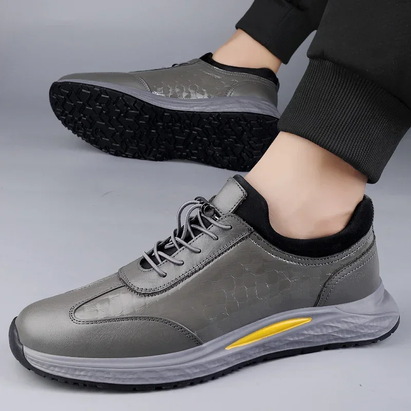 

Heren Schoenen 2023 High Quality PU Leather Men's Vulcanized Shoes Autumn New Non-slip Hard-Wearing Sneakers Men Tenis Masculino