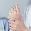 2xMatching Promise Unique Finger Rings Romantics VanGogh Starry Couple Engagement Rings Friendship Jewelry Women 97QE 2