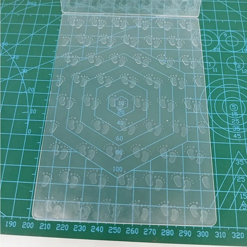 Plastic Embossing Folder Embossing Folder Baby Toe Background Plastic Template Craft Card Making