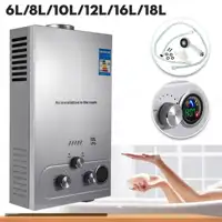 Chauffe-eau au Propane GPL 12L chauffe-eau mural affichage numérique pour famille RV Camping chauffe-eau Portable sans réservoir 1