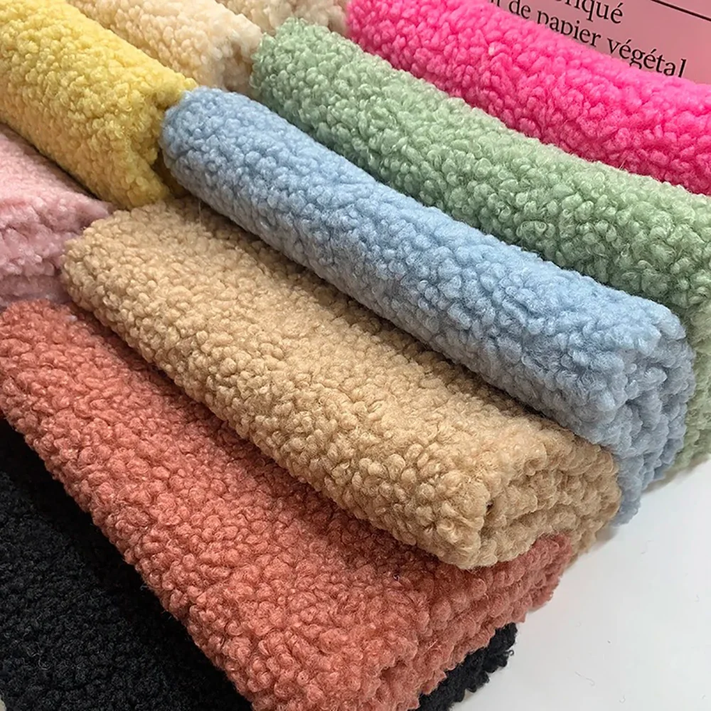 Lamb Wool Fabric Thicken Polar Fleece Clothing Lining Plush