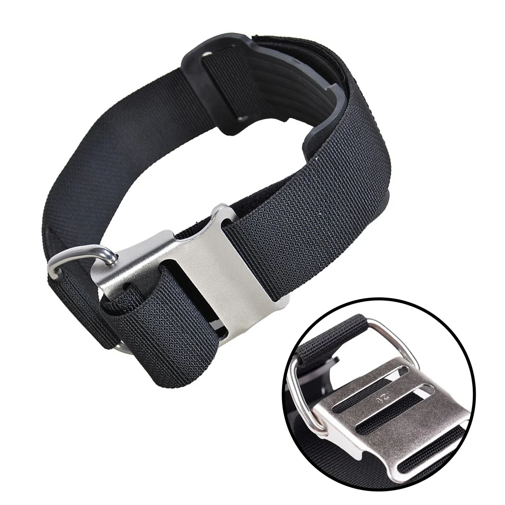 Nylon Scuba Diving Tank Band with Stainless Steel Cam Lock Buckle Compatible with For 12L Cylinder for Stable Dive Setup