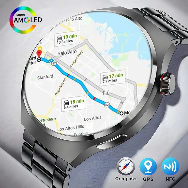 

2023 New For Huawei Smart Watch Men NFC GPS Tracker 360 * 360 HD Screen Blood Sugar Blood Oxygen SmartWatch Bluetooth Call Watch