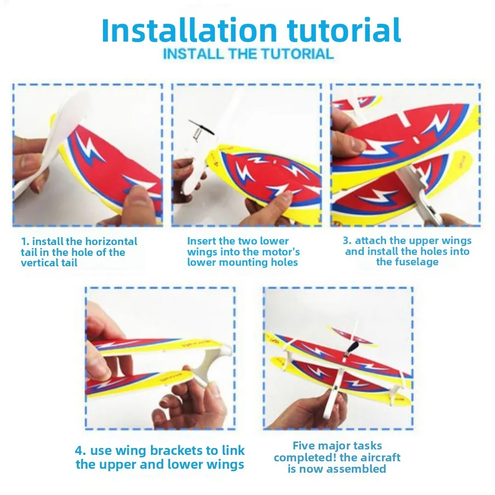 LED 조명 야외용 전동 폼 글라이더 인기 경량 수동 비행기 콘덴서 다양한 스..