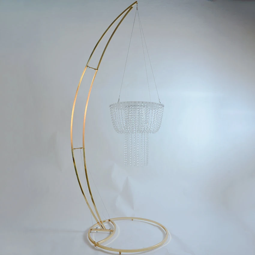Description Picture 4 of itemWedding Moon Arch And Acrylic Cake Stand Hanging Rack Wedding Centerpieces For Party Decoration