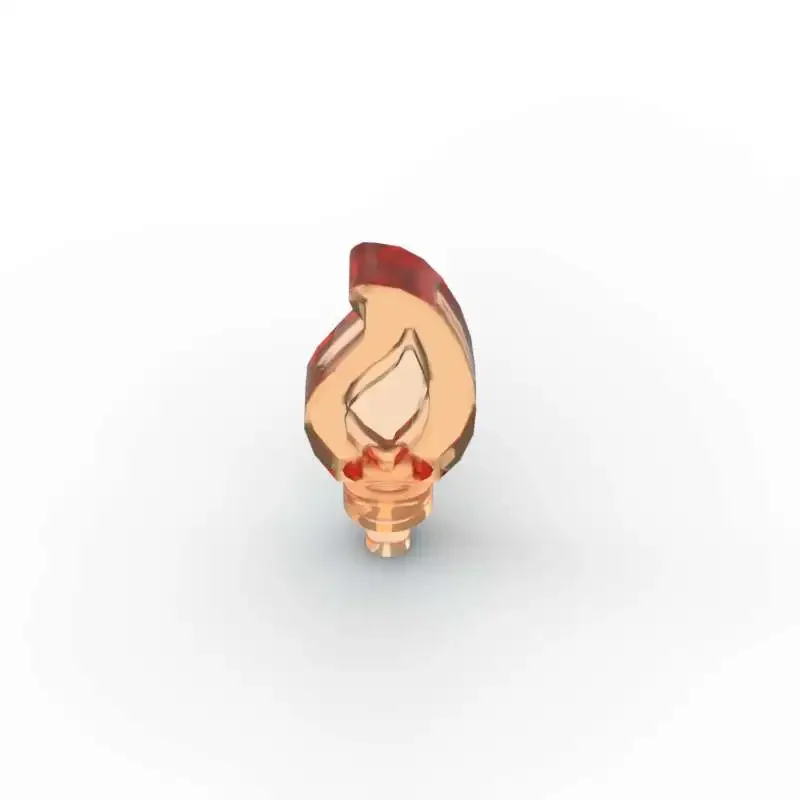 MOC 퍼즐 입자 37775 작은 화염 빌딩 블록 키트, 웨이브 라운드 스트레이트 싱글, 벽돌 장난감 선물, 직송, 10 개